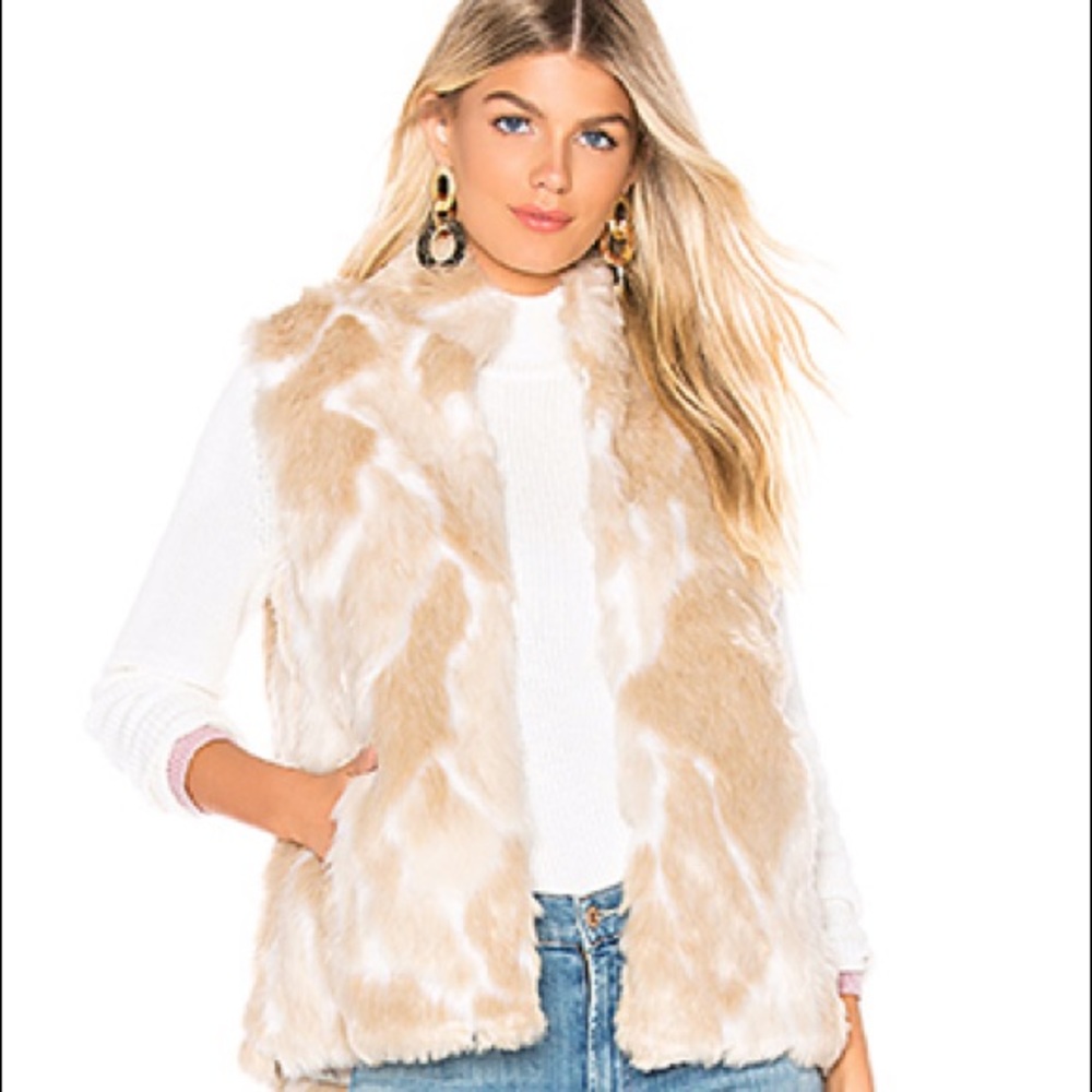 Jack by BB DaKota Ivory Faux Fur Vest